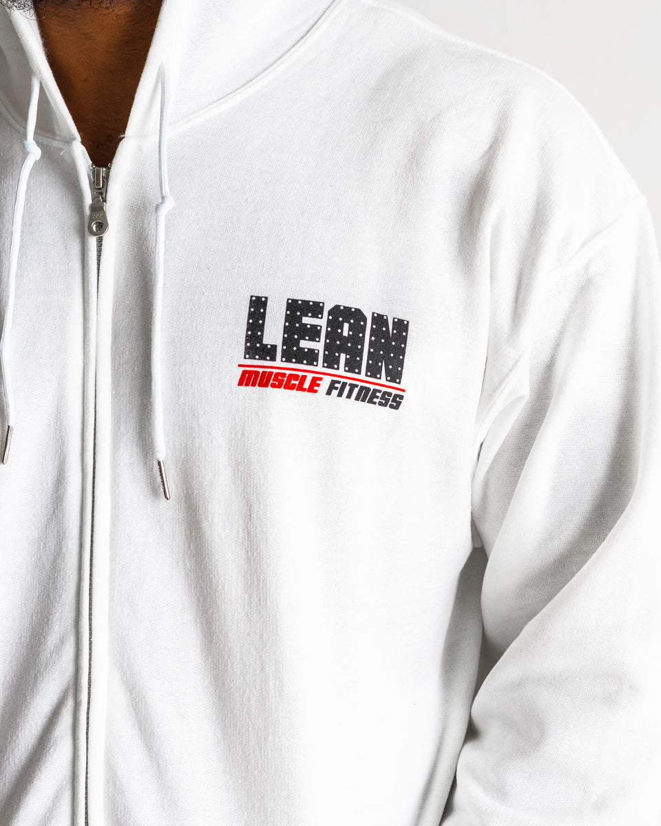 Flex Gang Full Zip Hoodie 1.0 - White – LMF Apparel