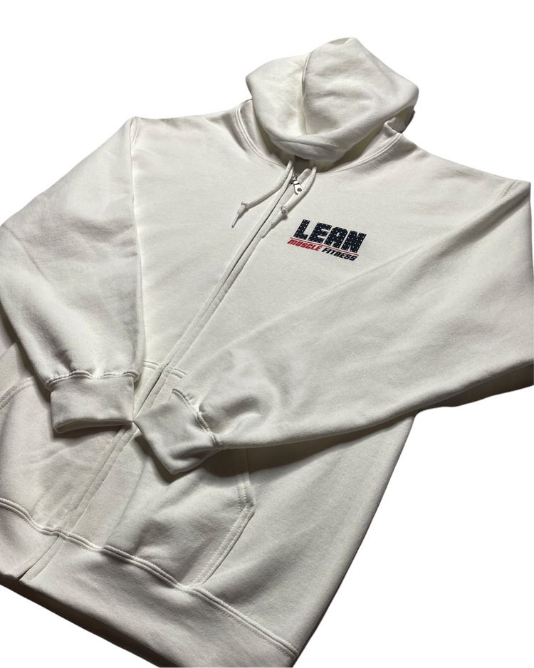 Flex Gang Full Zip Hoodie 1.0 - White – LMF Apparel