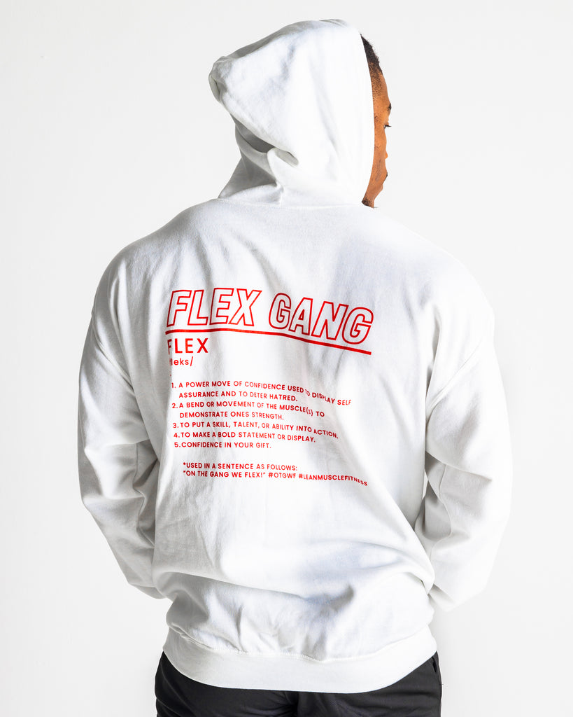 Flex Gang Full Zip Hoodie 1.0 - White – LMF Apparel